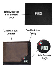 Fino SK-LS099 Faux Leather Italy Logo & Layer Design Wallet with Box