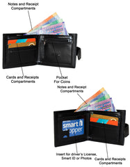 Fino SK-LS100 Faux Leather Circle Print Design Wallet with Box