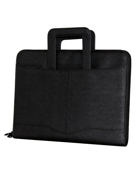 Fino SK-PF010 Faux Leather Business Folder/Organiser/Portfolio - Black