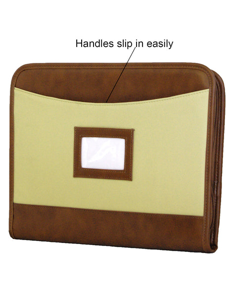 Fino SK-PF001 Faux Leather Business Folder/Organiser/Portfolio - Brown