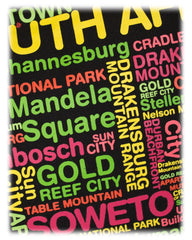 Fino SKH-135 South African Souvenir Printed Colorful Tote Bag with all SA landmarks