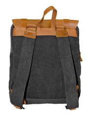 Fino SL-005 Canvas 13" Laptop Backpack with Genuine Leather Flap