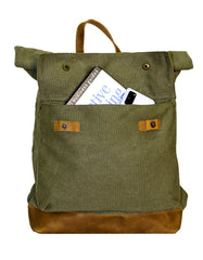 Fino SL-021 Canvas and Genuine Leather 15" Laptop Backpack