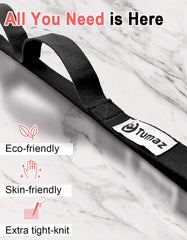 Tumaz LOOP Stretch Strap - 10 Loops & Non-Elastic Band for PT, Yoga & Dance