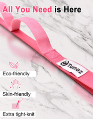 Tumaz LOOP Stretch Strap - 10 Loops & Non-Elastic Band for PT, Yoga & Dance