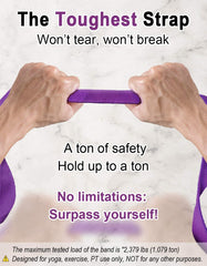 Tumaz LOOP Stretch Strap - 10 Loops & Non-Elastic Band for PT, Yoga & Dance