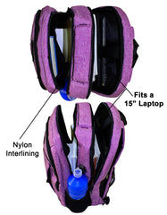 Qinol YCA-16 Unisex Travel 15” Laptop Backpack with USB Charging Port