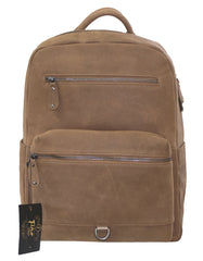 Fino FN-6807 Unisex Full Grain Genuine Leather 15-inch Laptop Backpack