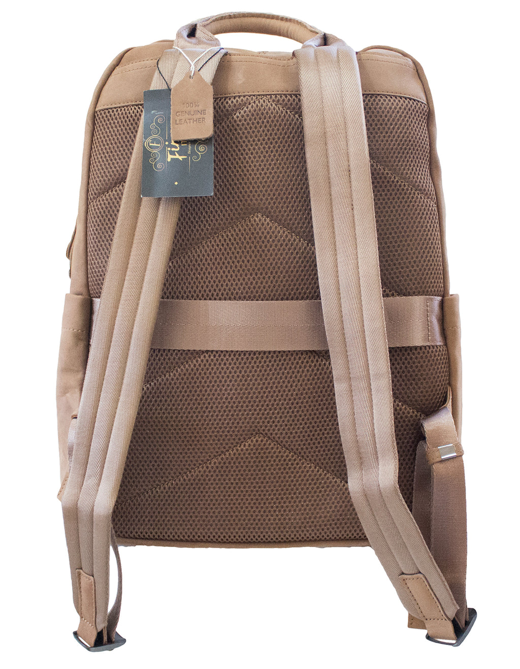 Fino FN-6807 Unisex Full Grain Genuine Leather 15-inch Laptop Backpack