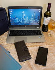Fino HL-1408 Unisex Genuine Leather Soft Wallet with SD Card Holder & Box