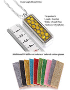 Just Aroma 08B04 Unisex Essential Oil Aromatherapy Titanium Locket Pendant Diffuser Necklace - Honeycomb