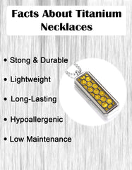 Just Aroma 08B04 Unisex Essential Oil Aromatherapy Titanium Locket Pendant Diffuser Necklace - Honeycomb