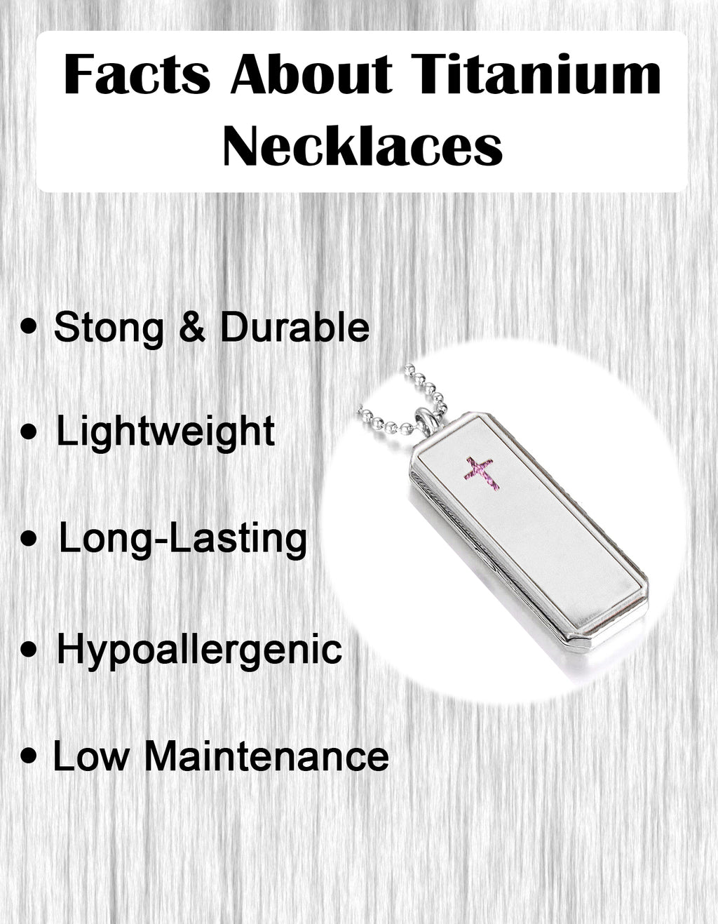 Just Aroma 08B08 Unisex Essential Oil Aromatherapy Titanium Locket Pendant Diffuser Necklace - Cross