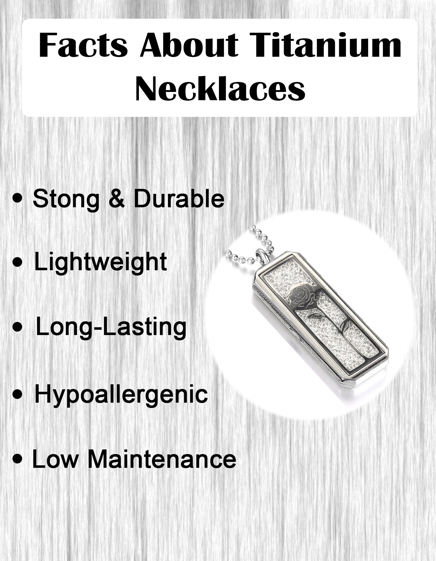 Just Aroma 08B09 Unisex Essential Oil Aromatherapy Titanium Locket Pendant Diffuser Necklace - Rose