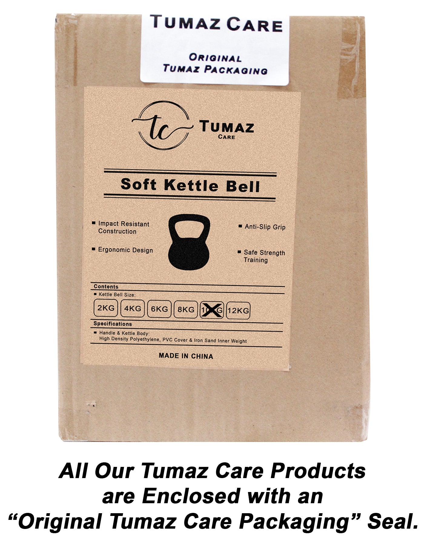 Tumaz Care 10.0KBBLU Soft Sand Kettlebell Non-Slip Handle - 10kg