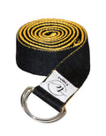 Tumaz Care 2C8FT Polyester-Cotton Two-Tone 8ft Yoga Strap for Pilates, Yoga
