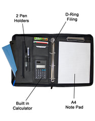 Fino 3106 Faux Leather Business Folder/Organizer/Binder/Portfolio