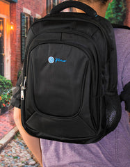 Fino 570 17" Laptop Backpack with Blue Logo- Black
