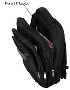 Fino 579 Unisex 15 inch Laptop Backpack - Black