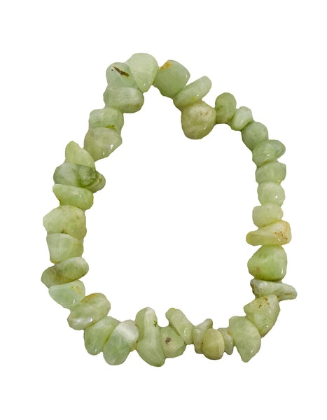 Fino 645 Prehnite Spiritual Gemstone Bracelet with Stretch Cord for Men/ Women/ Couple
