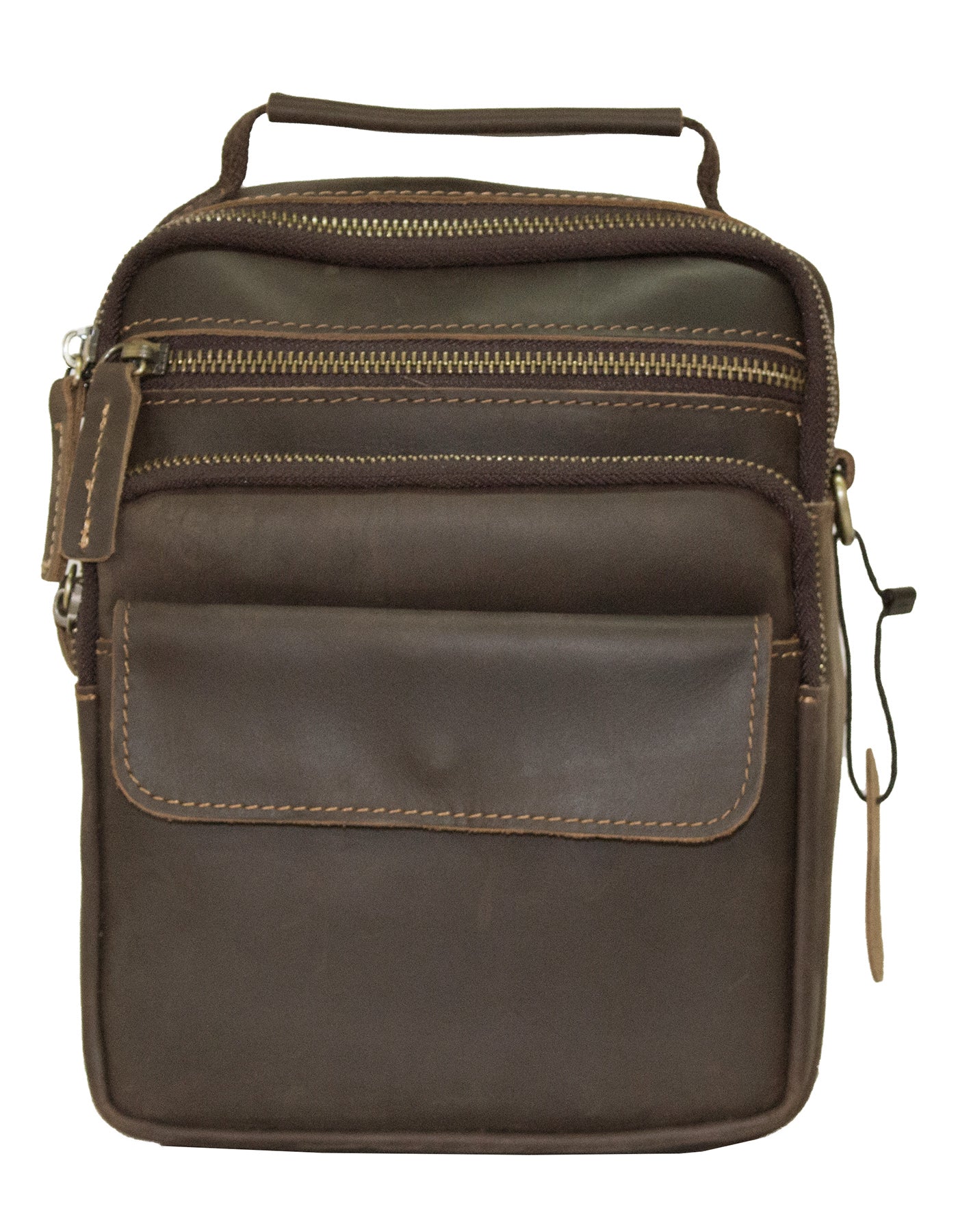 Fino 6592-1 Unisex Sling/ Crossbody Full Grain Genuine Leather Bag