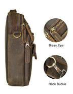 Fino 6592-1 Unisex Sling/ Crossbody Full Grain Genuine Leather Bag
