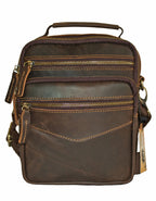 Fino 6592-3 Unisex Full Grain Genuine Leather Sling/ Shoulder Bag