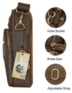 Fino 6592-3 Unisex Full Grain Genuine Leather Sling/ Shoulder Bag