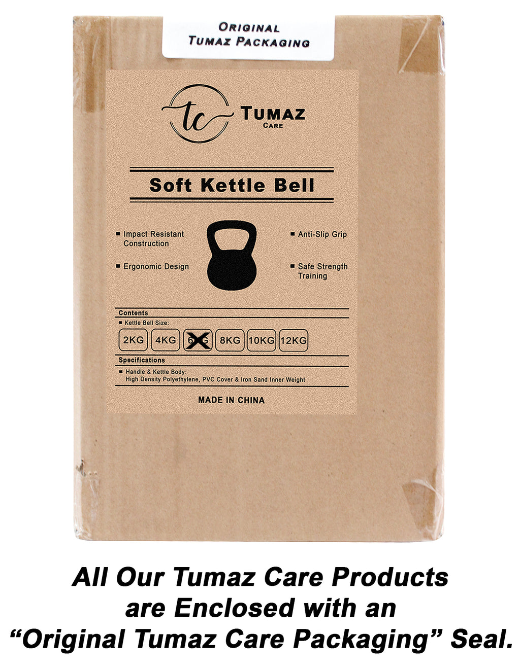 Tumaz Care 6.0KBPUR Soft Sand Kettlebell Non-Slip Handle - 6kg