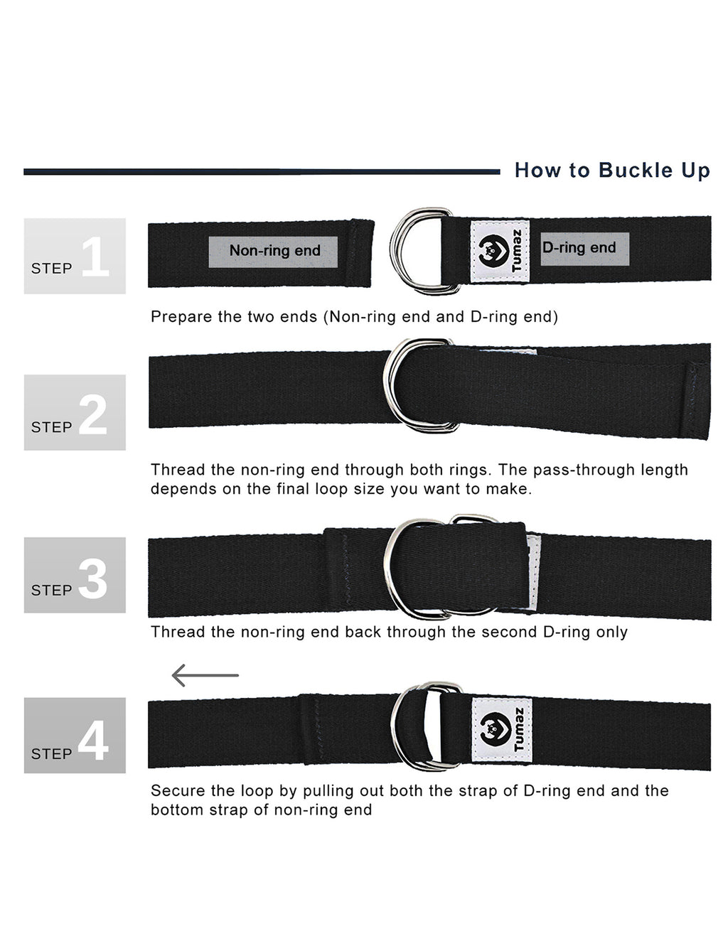 Tumaz 8ft Premium Physical Therapy Yoga Fitness Strap