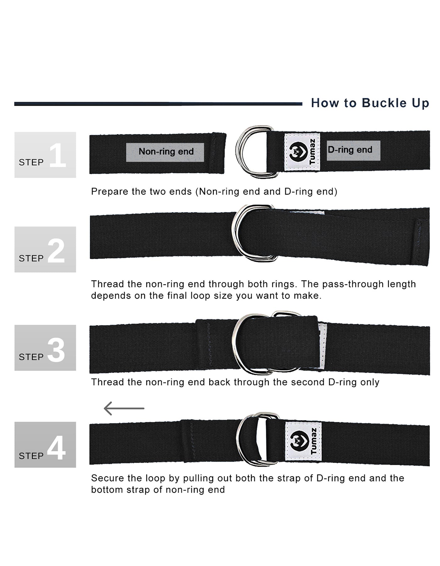 Tumaz 8ft Premium Physical Therapy Yoga Fitness Strap