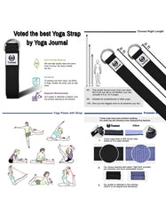 Tumaz 8ft Premium Physical Therapy Yoga Fitness Strap