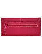 Fino 916-765 Faux Leather Edge Stitched Long Card Holder Purse