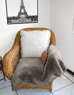 Luvsa AMT-226 100% Natural AAA Grade African Merino Sheep Skin Rug - Mink