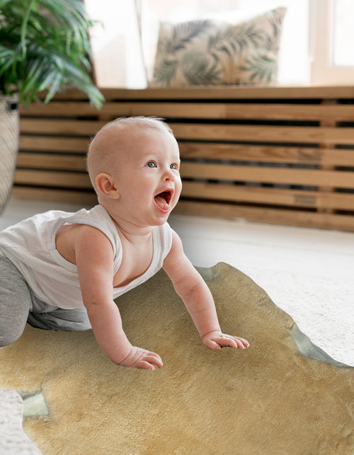 Luvsa AMT-228 100% Natural AAA Grade African Merino Sheep Skin Rug - Champagne