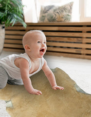 Luvsa AMT-228 100% Natural AAA Grade African Merino Sheep Skin Rug - Champagne
