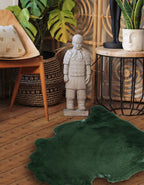 Luvsa AMT-229 100% Natural AAA Grade African Merino Sheep Skin Rug - Moss Green