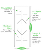 Tumaz Care AYM2401 Water Resistant Eco-friendly Non-Slip TPE Align Yoga Mat