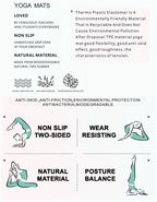 Tumaz Care AYM2401 Water Resistant Eco-friendly Non-Slip TPE Align Yoga Mat