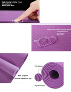Tumaz Care AYM2401 Water Resistant Eco-friendly Non-Slip TPE Align Yoga Mat
