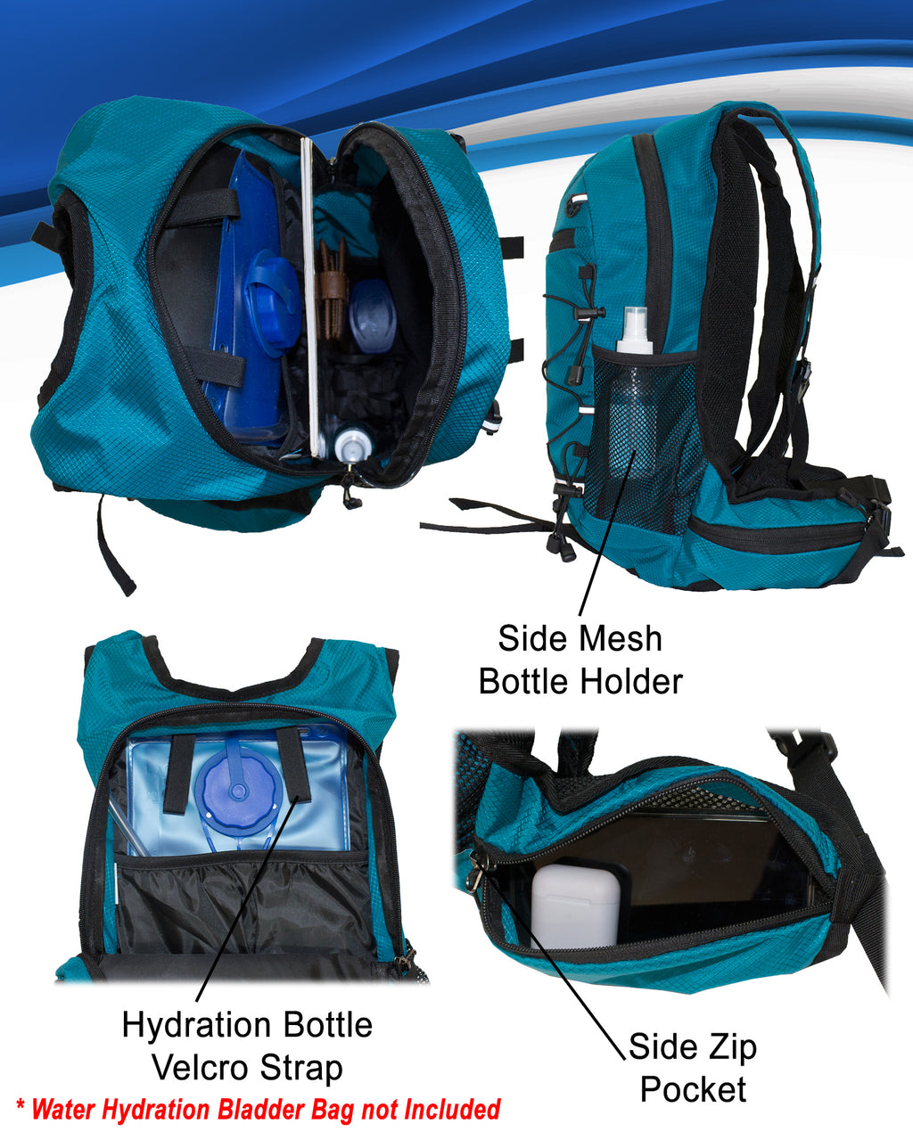 Fino B4498 Tactical Outdoor & Cycling Hydration Water Backpack