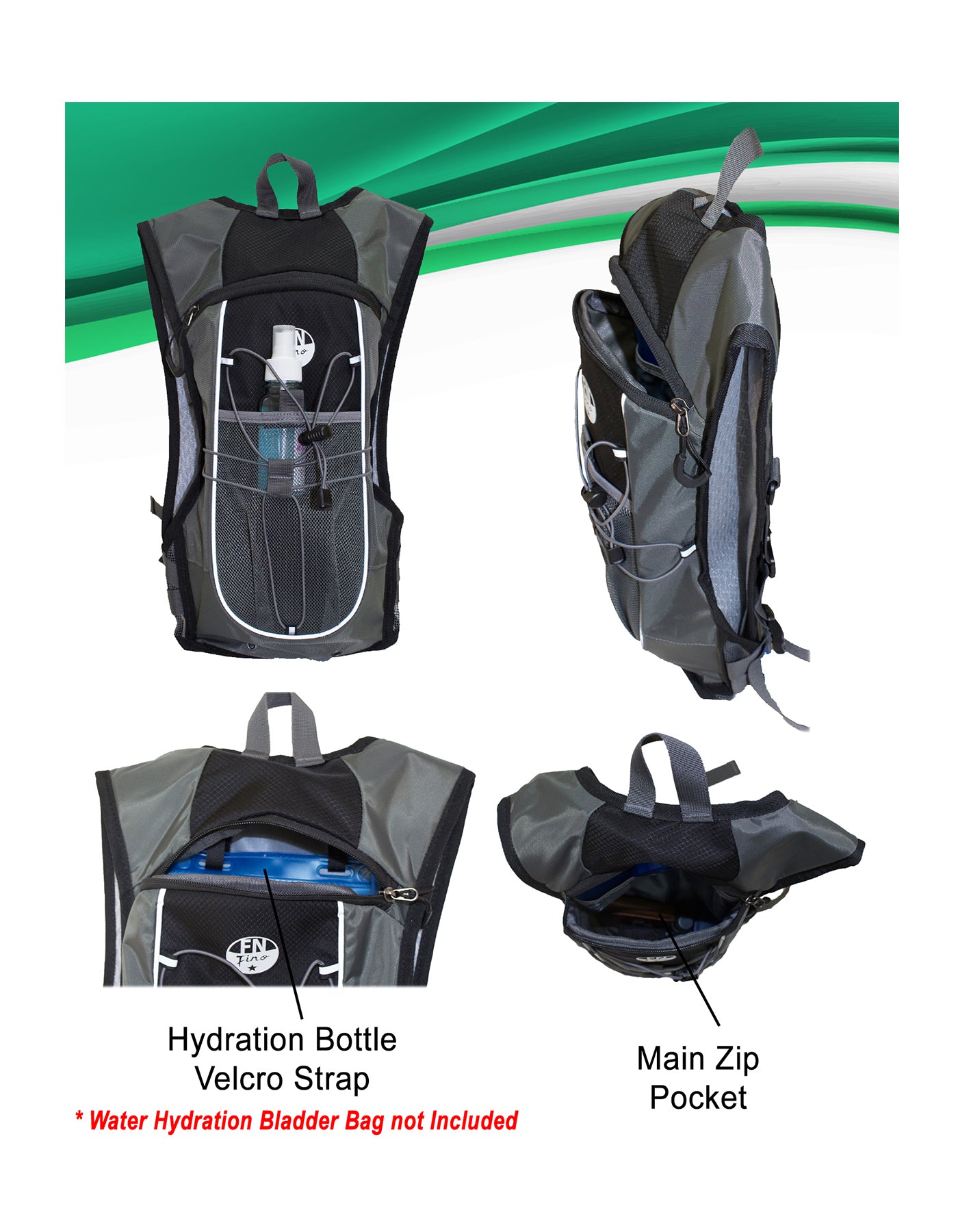 Fino B4499 Lightweight Sport/ Cycling Hydration Water Backpack