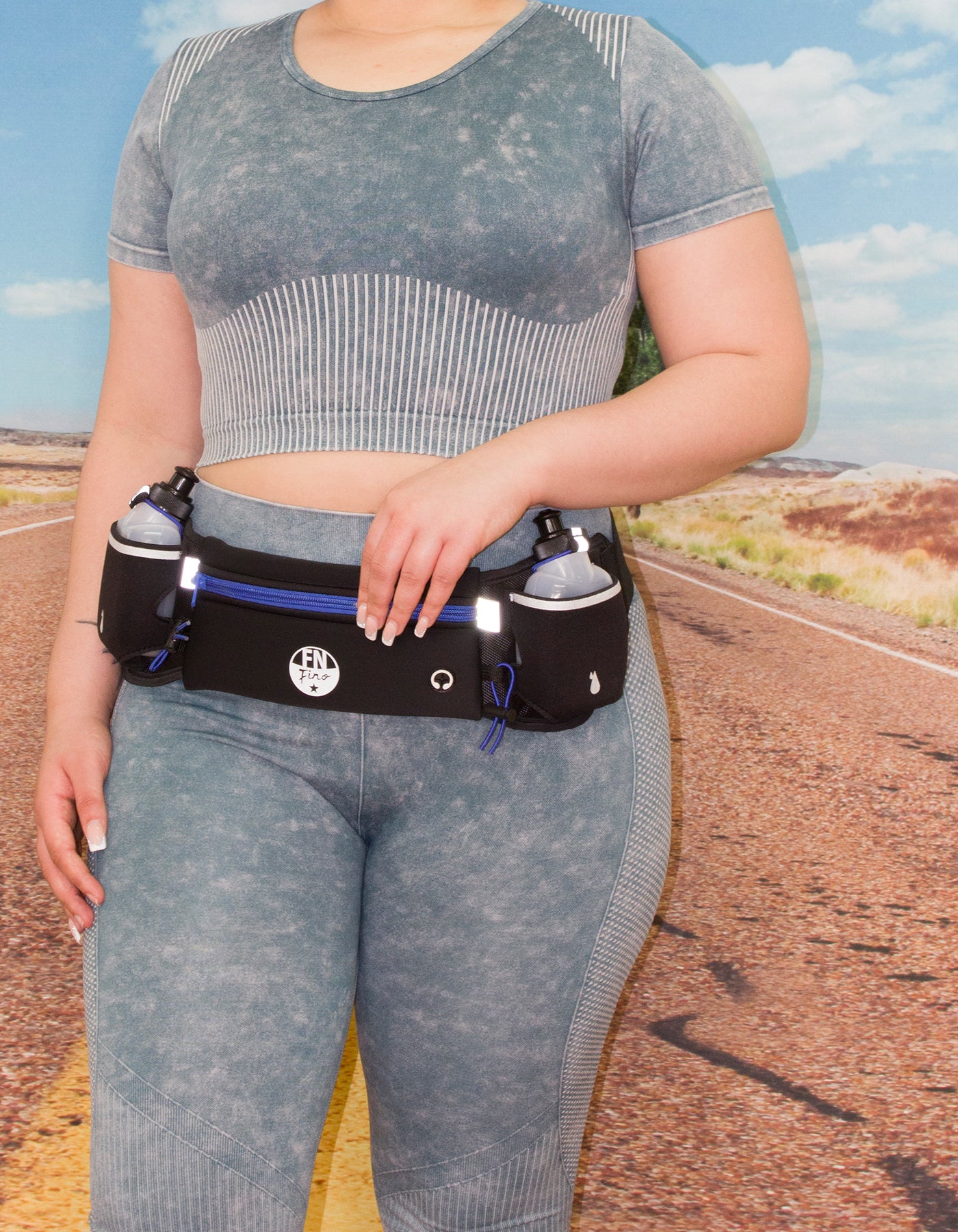 Fino B4502 Hiking & Jogging Waist Bag with Water Bottle Holders