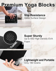 Tumaz Care BS023 Premium High Density/Lightweight Yoga EVA Foam Block Set