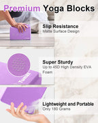 Tumaz Care BS023 Premium High Density/Lightweight Yoga EVA Foam Block Set