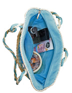 Fino CJ-05747 Straw Beach Bag with Front Flower Detail