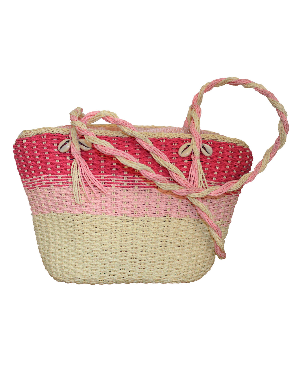Fino CJ-05747 Straw Beach Bag with Front Flower Detail