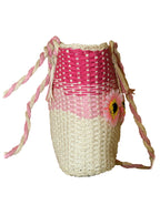Fino CJ-05747 Straw Beach Bag with Front Flower Detail
