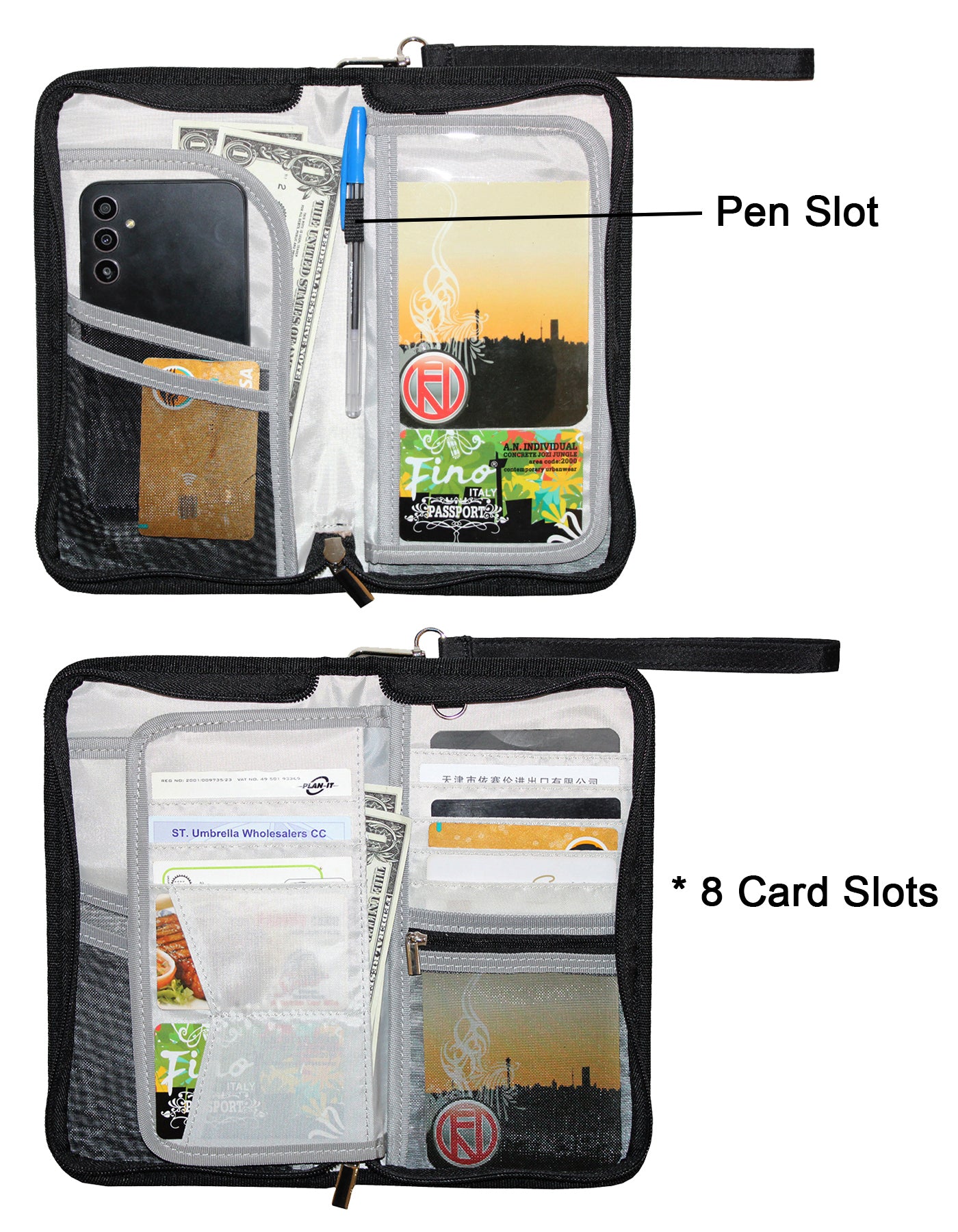 Fino CR-WT3213 Unisex Microfiber Travel Pouch with Hand Sling