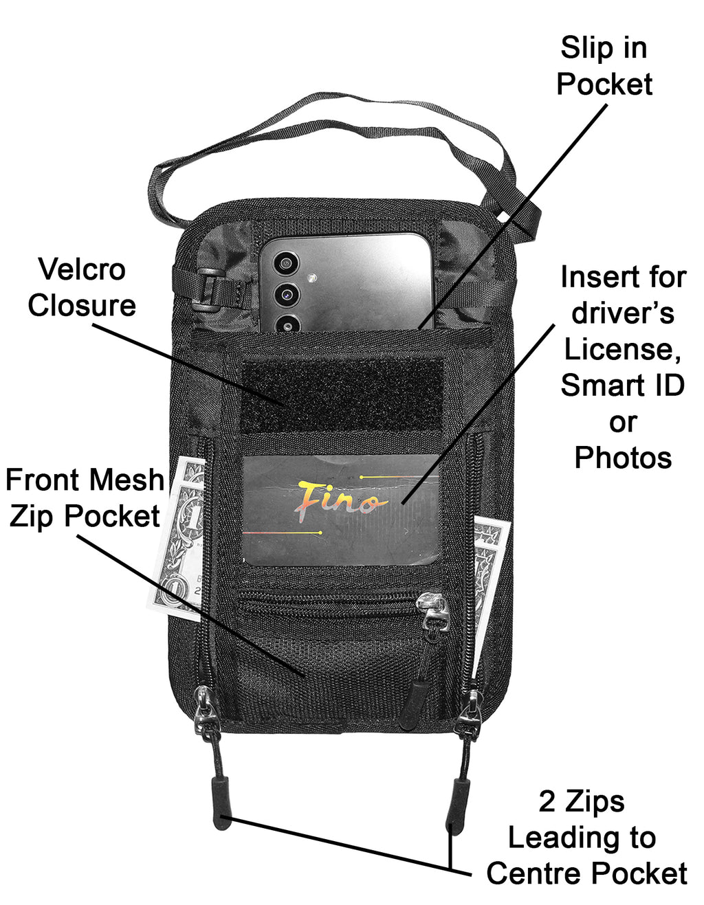 Fino CR-WT3220 Unisex Lightweight Polyester Everyday Travel Sling